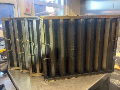 Dirty filters before cleaning