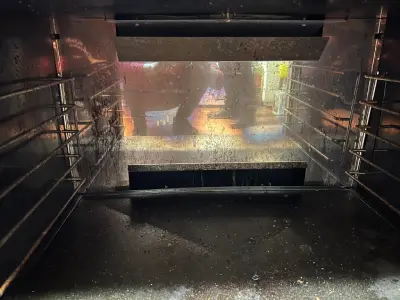 Shiny and cleaned commercial oven