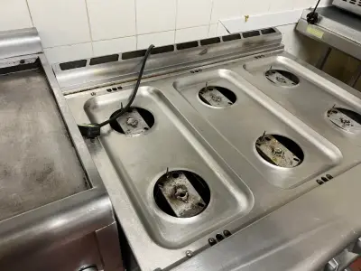Commercial cleaned kitchen oven